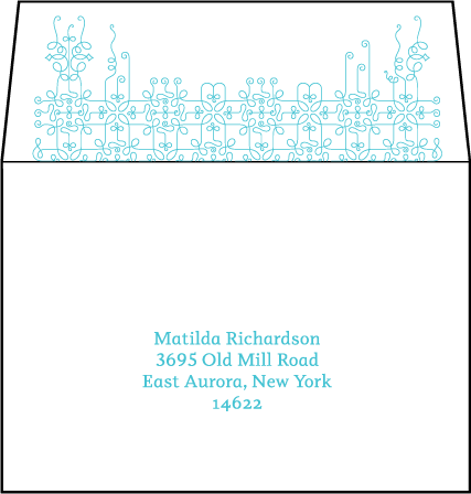 Exuberance Letterpress Reply Envelope Design Medium