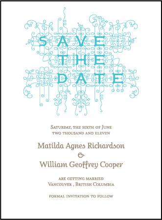 Exuberance Letterpress Save The Date Design Medium