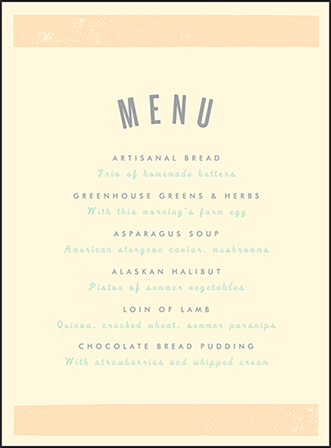 Farmstand Letterpress Menu Design Medium