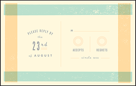 Farmstand Letterpress Reply Postcard Front Design Medium