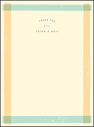 Farmstand Letterpress Thank You Card Flat Design Medium