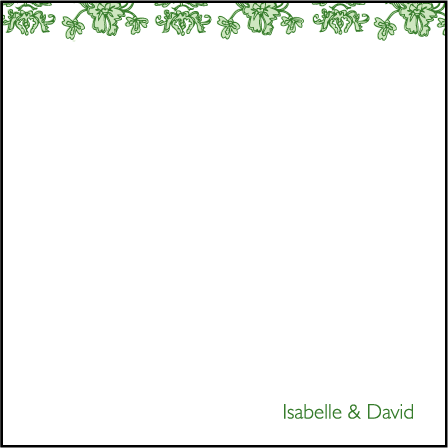 Festoon Letterpress Thank You Card Flat Design Medium