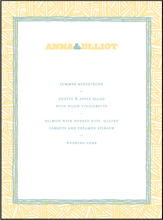 Fieno Letterpress Menu Design Medium