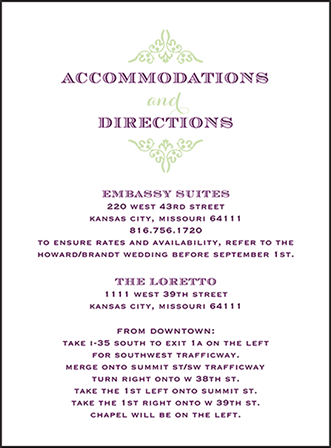 Filigree Letterpress Direction Design Medium