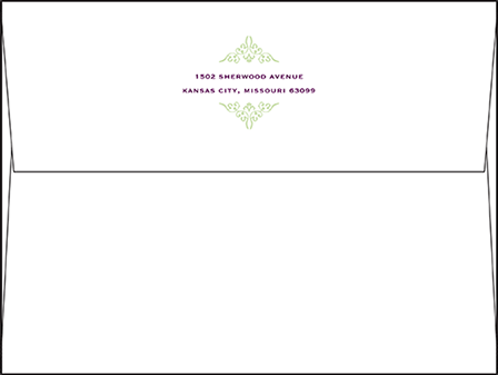 Filigree Letterpress Envelope Design Medium