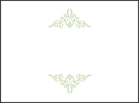 Filigree Letterpress Placecard Flat Design Medium