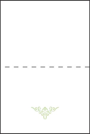 Filigree Letterpress Placecard Fold Design Medium