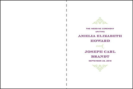 Filigree Letterpress Program Design Medium