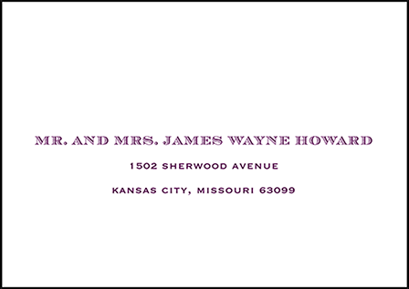 Filigree Letterpress Reply Envelope Design Medium