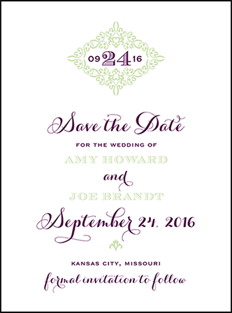 Filigree Letterpress Save The Date Design Medium