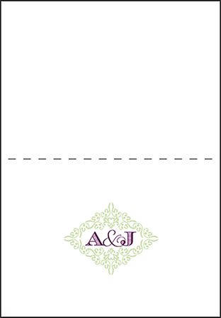 Filigree Letterpress Thank You Card Fold Design Medium