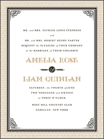 Fitzgerald Letterpress Invitation Design Medium