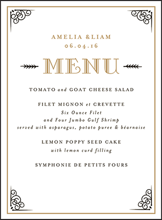 Fitzgerald Letterpress Menu Design Medium