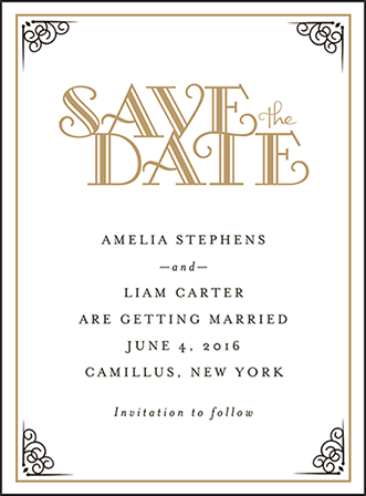 Fitzgerald Letterpress Save The Date Design Medium