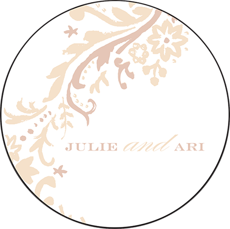 Fleur Letterpress Coaster Design Medium