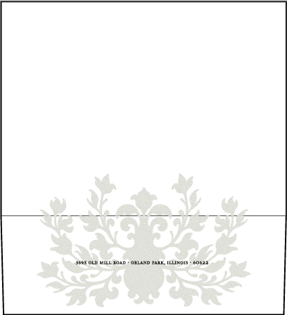 Fleur De Lys Letterpress Envelope Design Medium