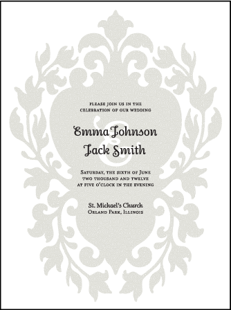 Fleur De Lys Letterpress Invitation Design Medium