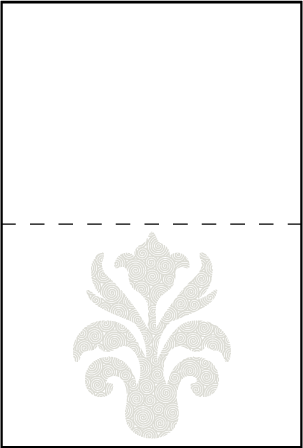 Fleur De Lys Letterpress Placecard Fold Design Medium