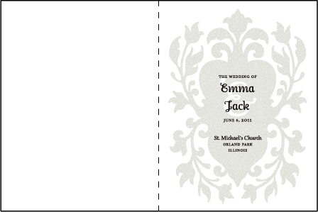Fleur De Lys Letterpress Program Design Medium