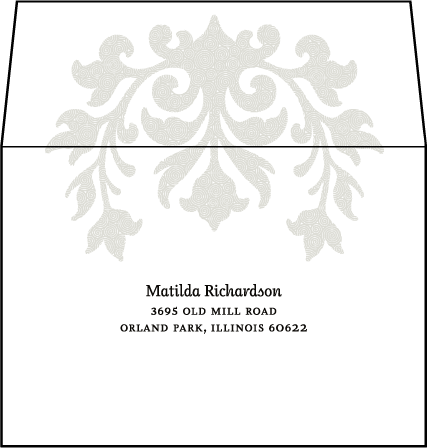 Fleur De Lys Letterpress Reply Envelope Design Medium
