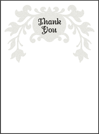 Fleur De Lys Letterpress Thank You Card Flat Design Medium
