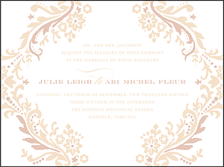 Fleur Letterpress Invitation Design Medium