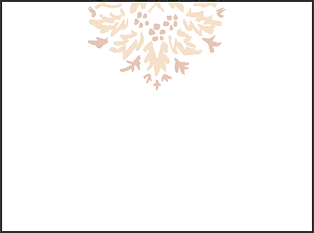 Fleur Letterpress Placecard Flat Design Medium