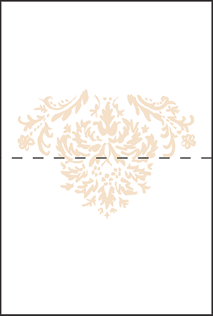Fleur Letterpress Placecard Fold Design Medium