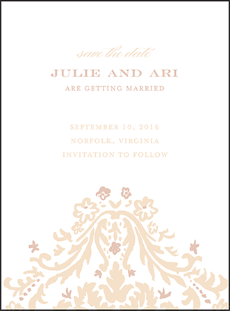 Fleur Letterpress Save The Date Design Medium