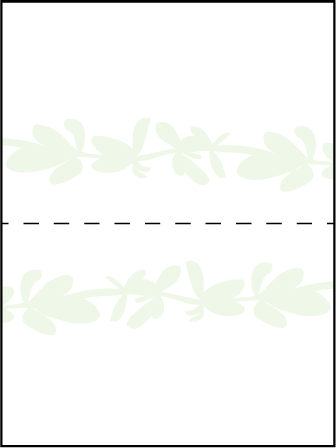 Flora Letterpress Placecard Fold Design Medium