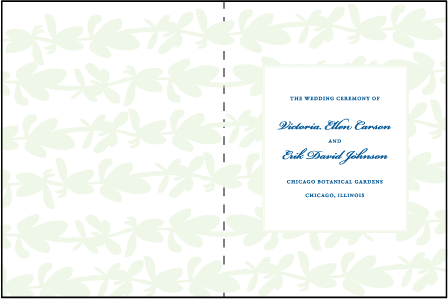 Flora Letterpress Program Design Medium