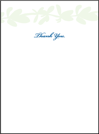 Flora Letterpress Thank You Card Flat Design Medium