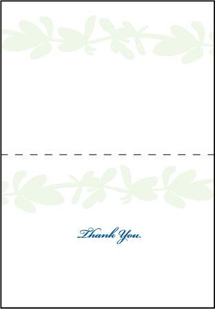 Flora Letterpress Thank You Card Fold Design Medium