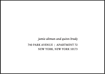Florian Script Letterpress Reply Envelope Design Medium