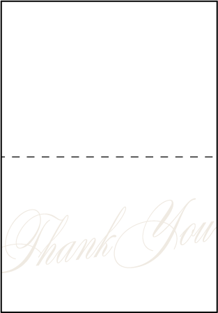 Florian Script Letterpress Thank You Card Fold Design Medium