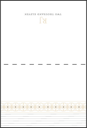 Florosa Letterpress Placecard Fold Design Medium