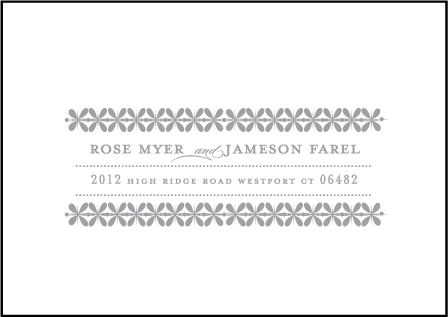 Florosa Letterpress Reply Envelope Design Medium