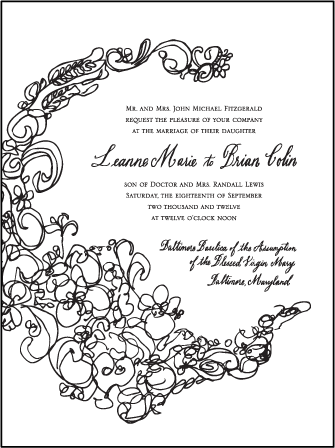 Flourish Letterpress Invitation Design Medium