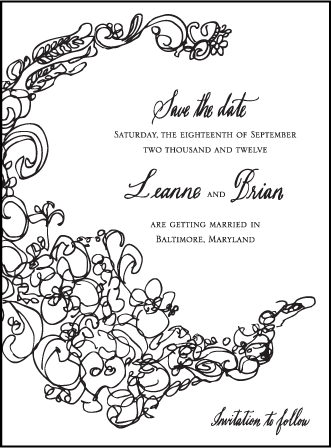 Flourish Letterpress Save The Date Design Medium