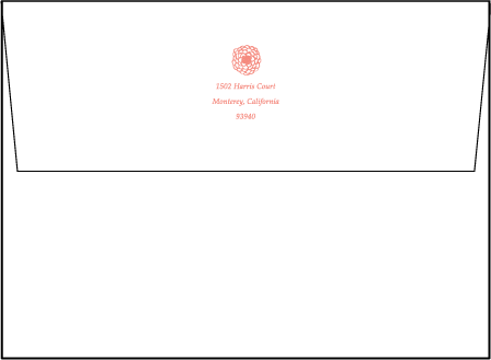 Floweret Letterpress Envelope Design Medium