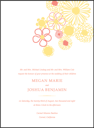 Floweret Letterpress Invitation Design Medium