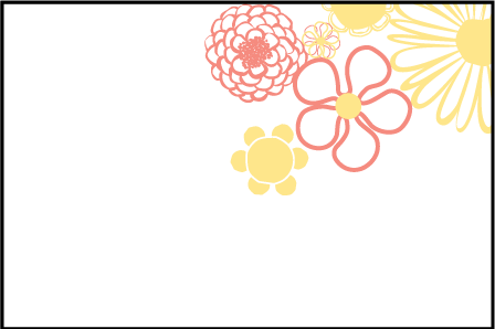 Floweret Letterpress Placecard Flat Design Medium
