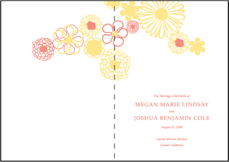 Floweret Letterpress Program Design Medium