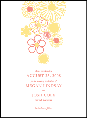 Floweret Letterpress Save The Date Design Medium
