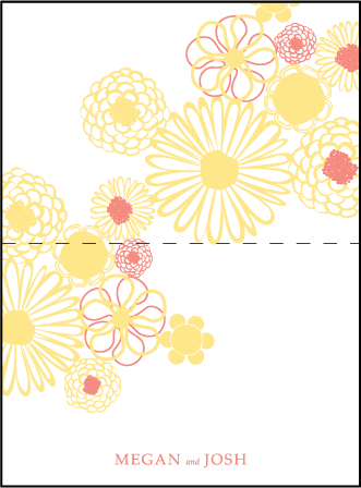 Floweret Letterpress Thank You Card Fold Design Medium