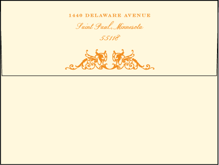 Fontaine Letterpress Envelope Design Medium
