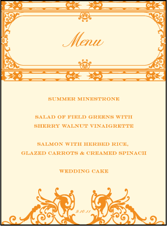 Fontaine Letterpress Menu Design Medium