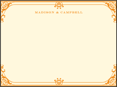 Fontaine Letterpress Thank You Card Flat Design Medium