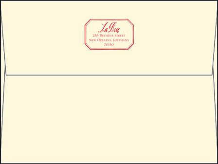 French Quarter Letterpress Envelope Design Medium