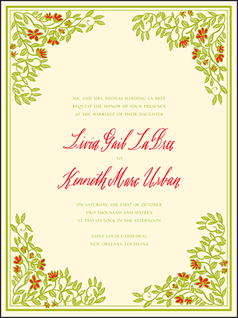 French Quarter Letterpress Invitation Design Medium